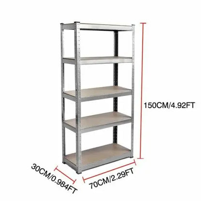 Heavy Duty 5 Tier Garage Shelving Unit Shed Warehouse Workshop Office Storage Shelves Metal Racking, Adjustable