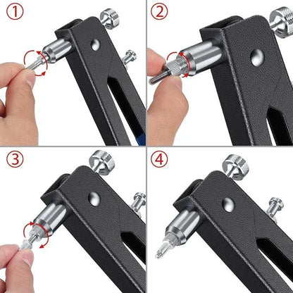 86Pcs Heavy Duty Blind Rivet Nut Kit Set Riveter Tool Rivet Nut Gun Thread Hand Riveter Rivet Gun Threaded Insert Tool
