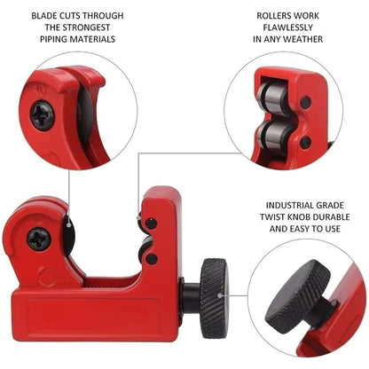 STONEGO Mini Pipe Cutter | 3–22mm Cutting Diameter | Zinc Alloy Body & Cutting Wheel | Cuts Copper Brass Aluminium | 51mm Length | Compact for Tight Spaces | Plumbing Automotive Electrical