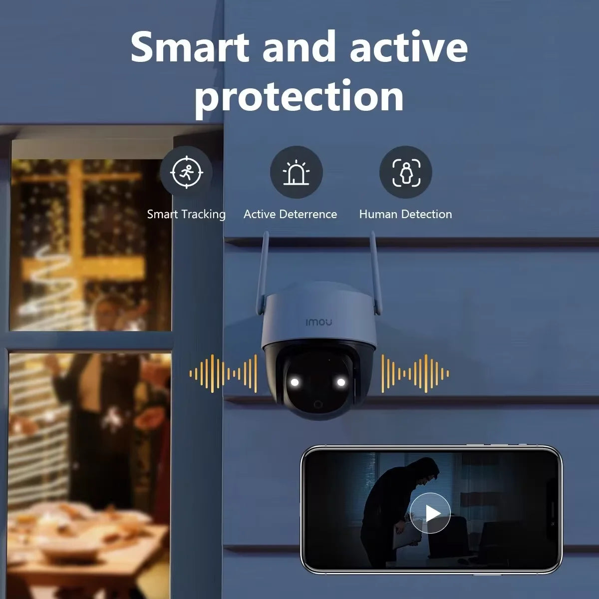 IMOU Cruiser SE+ 5MP Wi-Fi Camera Outdoor Smart Night Vision 8X Digital Zoom AI Human Detection IP66 Weatherproof PT Camera