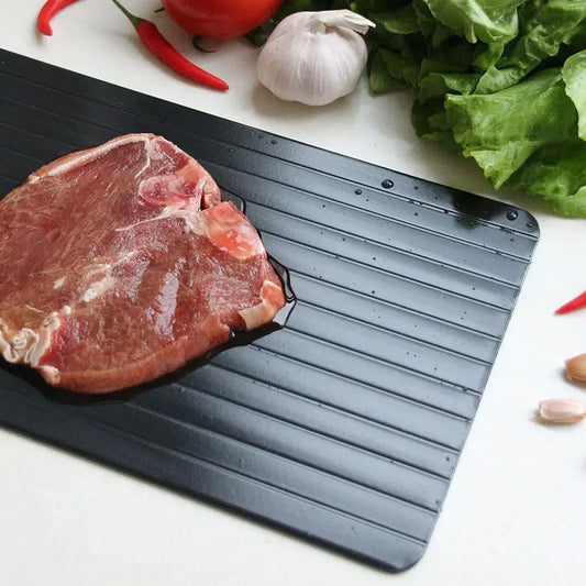 Aluminium Fast Defrosting Tray Frozen Meat Quick Thawing Fresh Healthy Rapid Defrost Plate Food Gadget Kitchen Tool