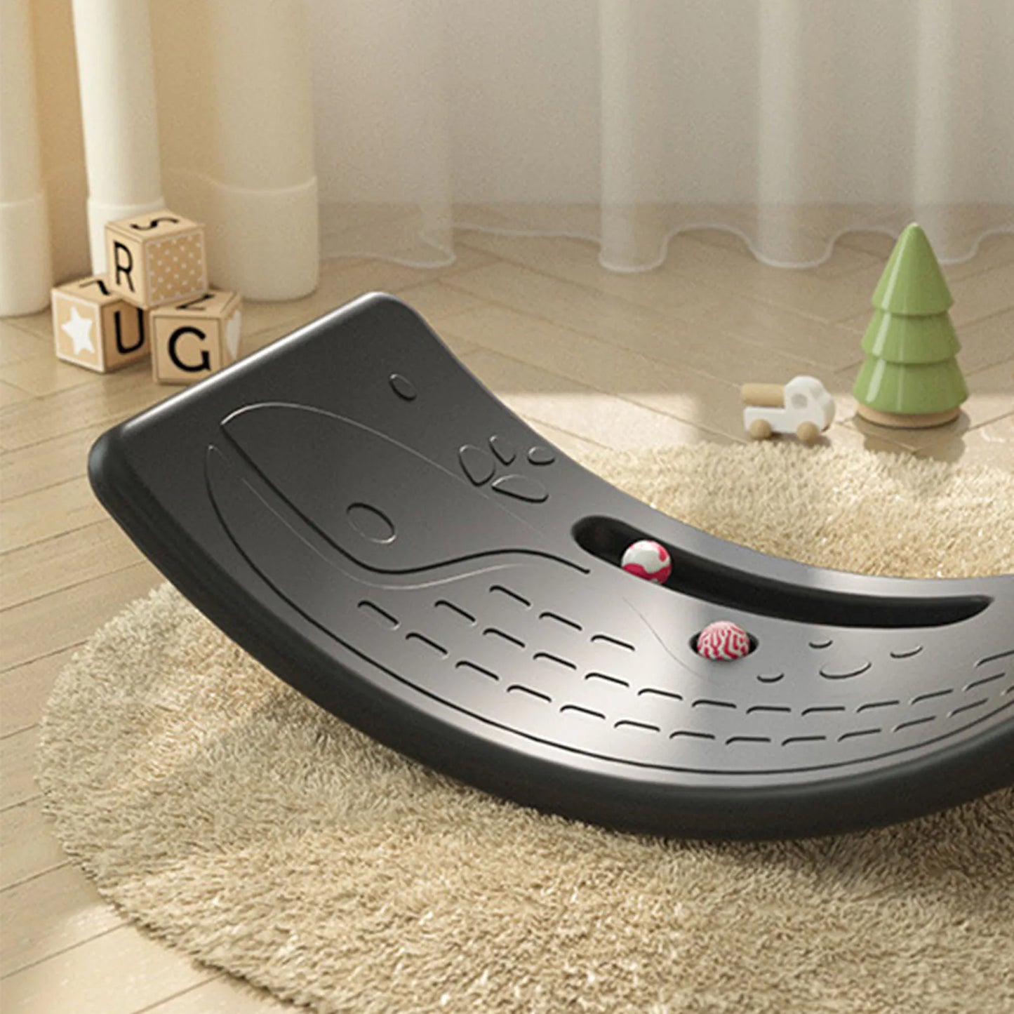 Kids Rocker Balance Wobble Board Trainer, Promote Sensory Development For Children, Improve Concentration 