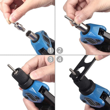 13” Hand Rivet Nut Gun Hand Riveter Rivnut Tool Kit with 7 Pcs Metric Mandrels and 110Pcs Rivet Nuts from M3 to M12