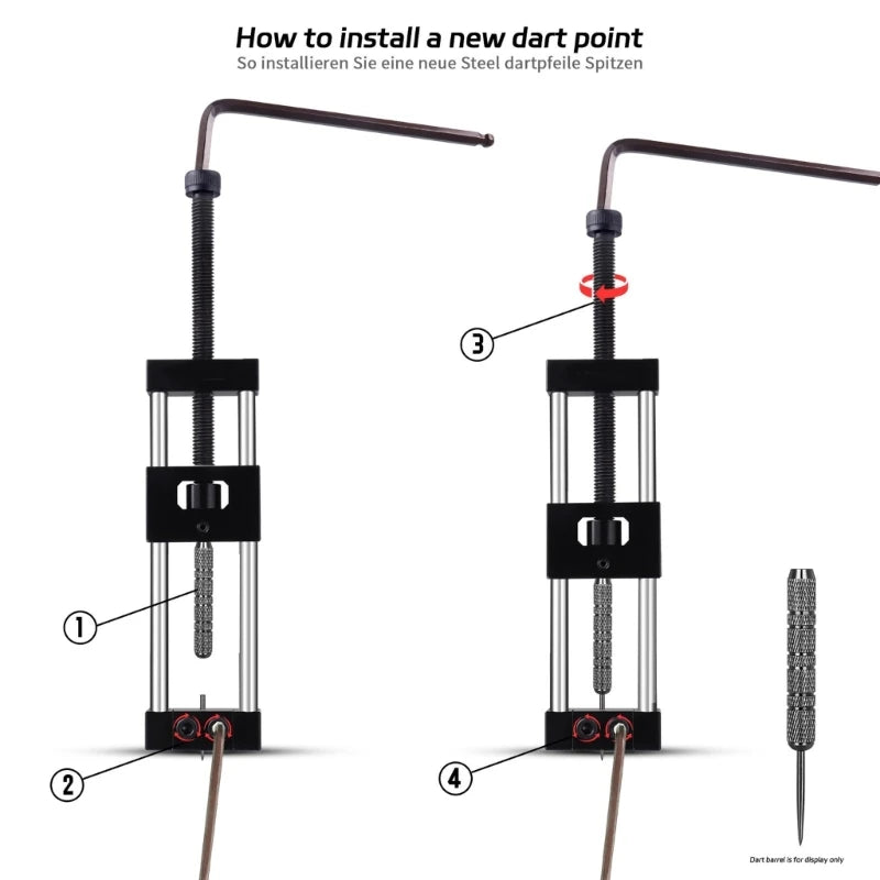Dart Point Needle Removal Kit for Engineered Darts Points Repointer Remover Tool Kit