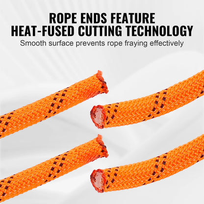 120Ft Dual-Weave Polyester Cord 3/8 1/2In 48-Strand Multi-Use Rope for Arborist Activities Outdoor Adventures Versatile