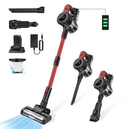 Cordless Vacuum Cleaner,3800W 6 in 1 Lightweight Handheld Stick Vacuum,2 Speed 30Kpa, For Home Floor Carpet Car Pet Hair