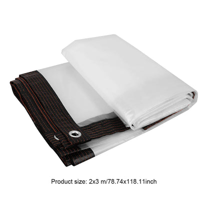 Waterproof Cover Tarp with Grommets Transparent Tarpaulin PE Tarps Thick and Tear-Resistant Ground Sheet Mesh for Winter Outdoor