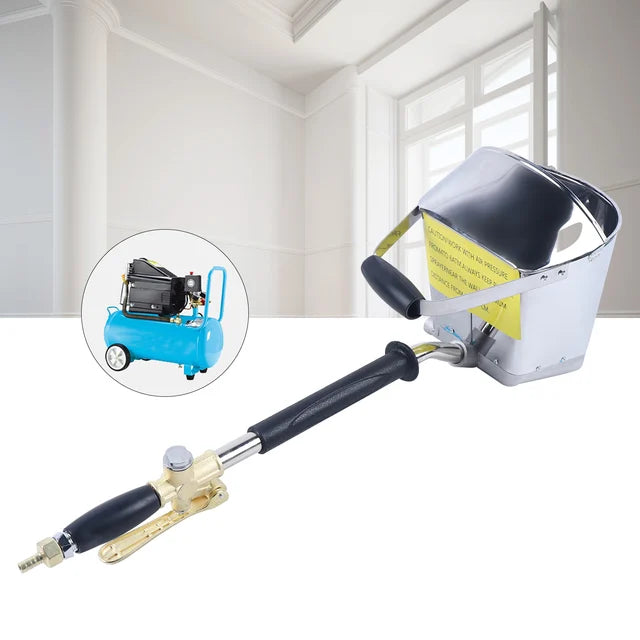 Cement Mortar Sprayer Gun For Wall And Ceiling - Stucco 4 Jet Plaster Hopper Rapid Uniform Painting Tool Dual Use
