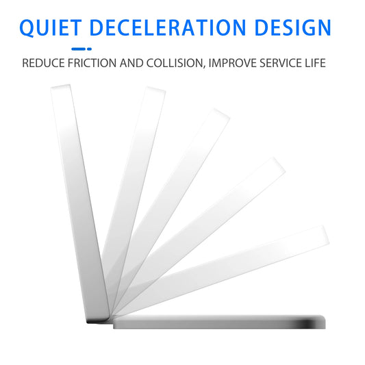 Dayplus Square Toilet Lid Clip-On Toilet Seat Easy Clean Bathroom Seat with Quick Release Soft Close Top Fixing Anti-Bacterial