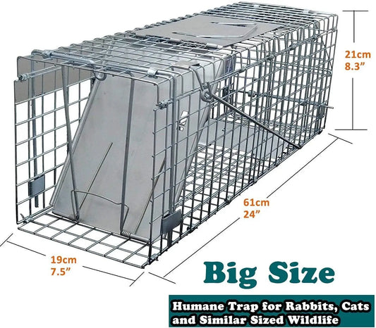 One-Door Live Humane Animal Traps Cage Catcher Rat Trap For Mouse Squirrel Rabbit Trap, Catch and Release
