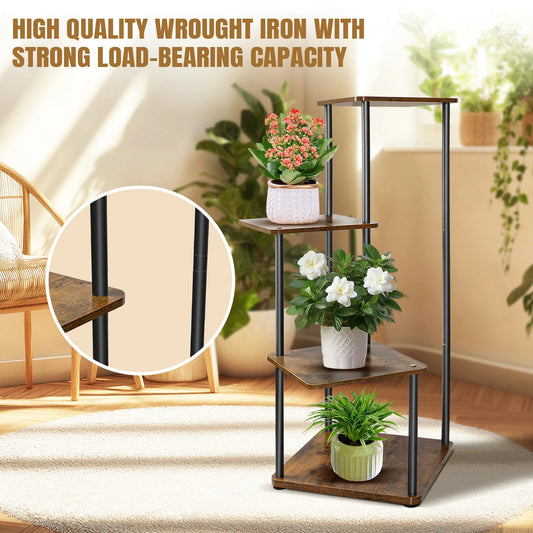 EFAN 4/5/6 Tier Plant Stand Indoor Metal Plant Shelf for Multiple Plants Small Corner Flower Stand for Patio Garden Balcony Home