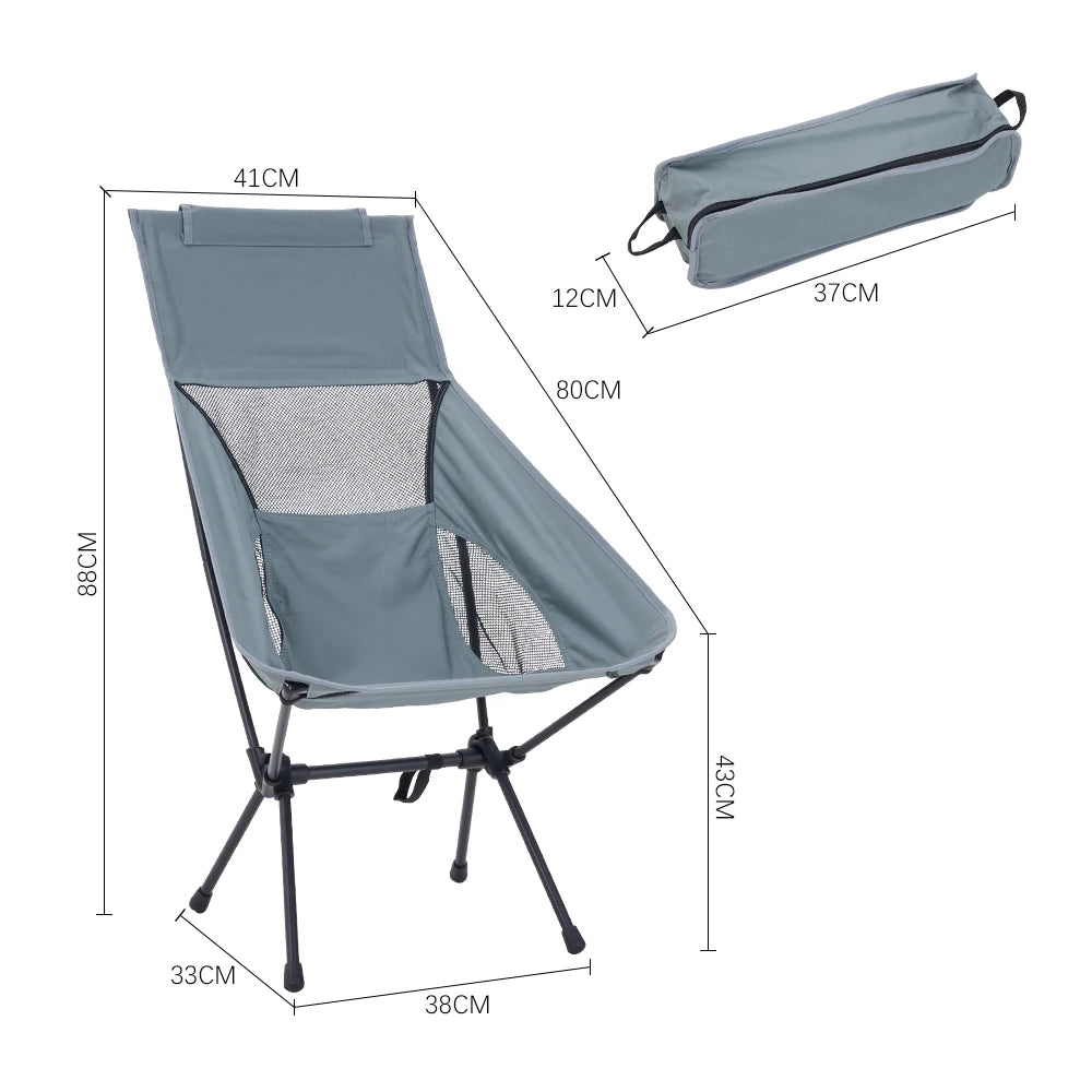 Portable Folding Camping Chair For Camping, Hiking Fishing, Beach Days