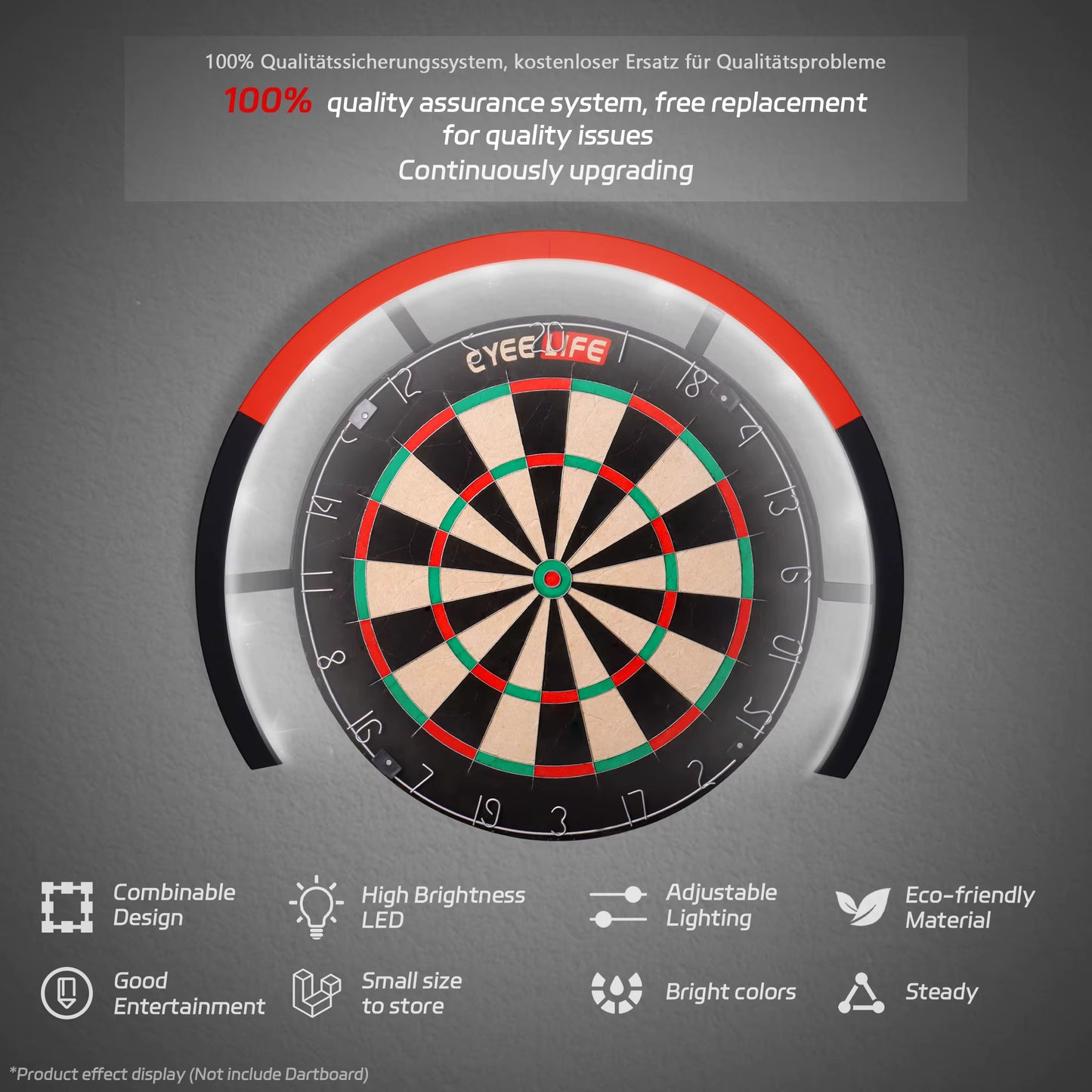 CyeeLife LED Dartboard Lighting System | 240° Coverage | Energy-Efficient LED | Compatible with All Standard Dartboards | UK Stock