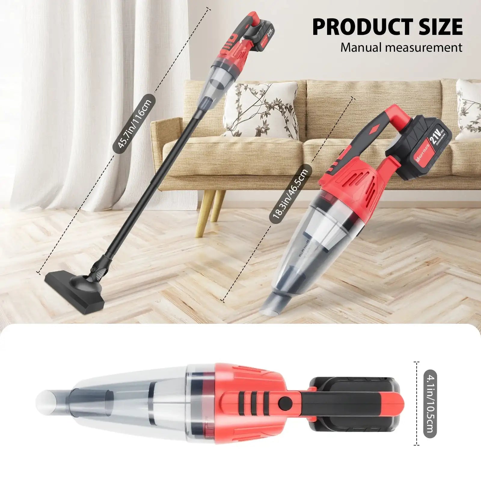Dayplus Handheld Vacuum Cleaner,2 in 1 Home and Car Vacuum Cleaner Cordless with Powerful Suction for Pet, Car, Home, Office
