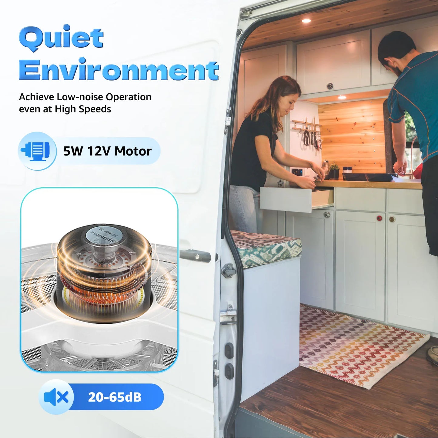 Caravan RV Ventilation Fan With LED Light Camper 12V Vehicle Electric RV Vents Fan IP68 Roof Skylight For Motorhomes