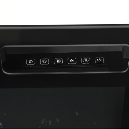 178cm Electric Fireplace TV Stand | Floating-Effect Top, LED Shelf & 2 Cabinets | 900/1800W, 12 Flame Colours, Remote & Timer | White