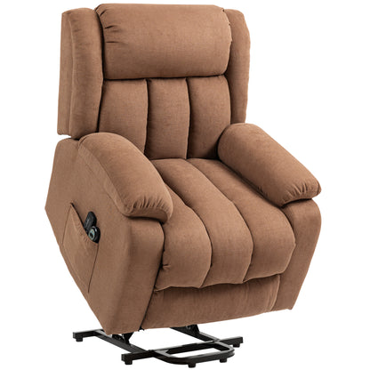 Power Lift Recliner Chair with Massage, Overstuffed Lift Chair with Footrest, Remote and Side Pocket