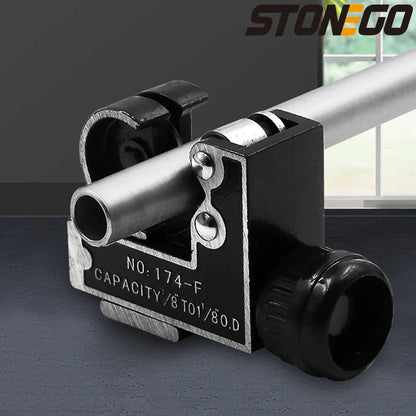 Mini Manual Pipe Tube Cutter 3-28mm | Alloy Steel & Aluminium Alloy Blade | Cuts Copper Brass Aluminium Plastic | Rotary Handle | 73x50x24mm | Plumbing HVAC DIY