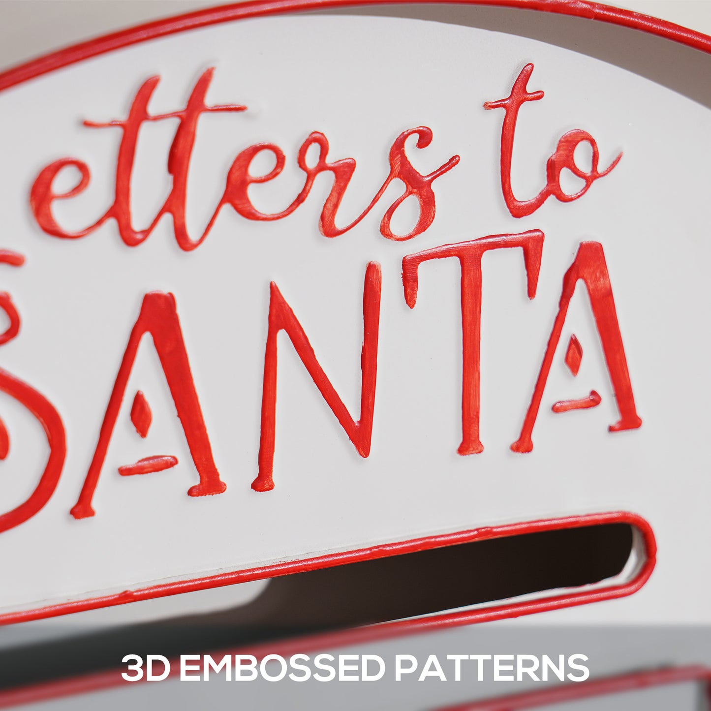 Post Box Letters to Santa Mailbox, Wall Mounted Postbox, Christmas Decoration for Indoor and Outdoor, White