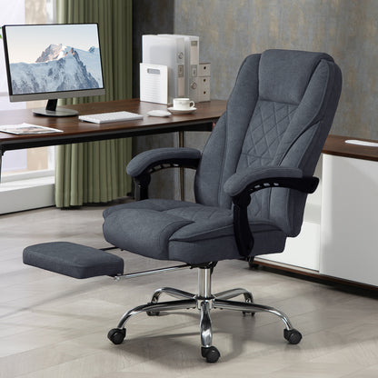 Vinsetto Massage Office Chair, Heated Reclining Computer Chair with Adjustable Height and Footrest
