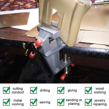 Mini Bench Vice Multi Functional 3.5" Aluminium Miniature Small Jewellers Hobby Clamp Pliers Tool For Table 