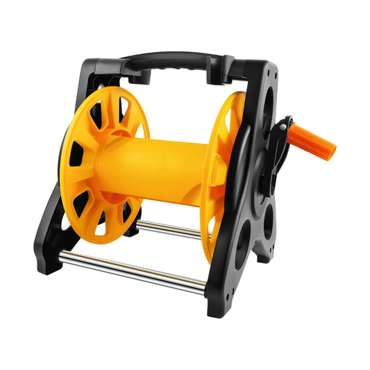 Garden Hose Reel 15M/25M/30M, 2-In-1 as Free Standing or Wall Mounted Garden Hose, Complete with Hose Guide, Nozzle and Fittings