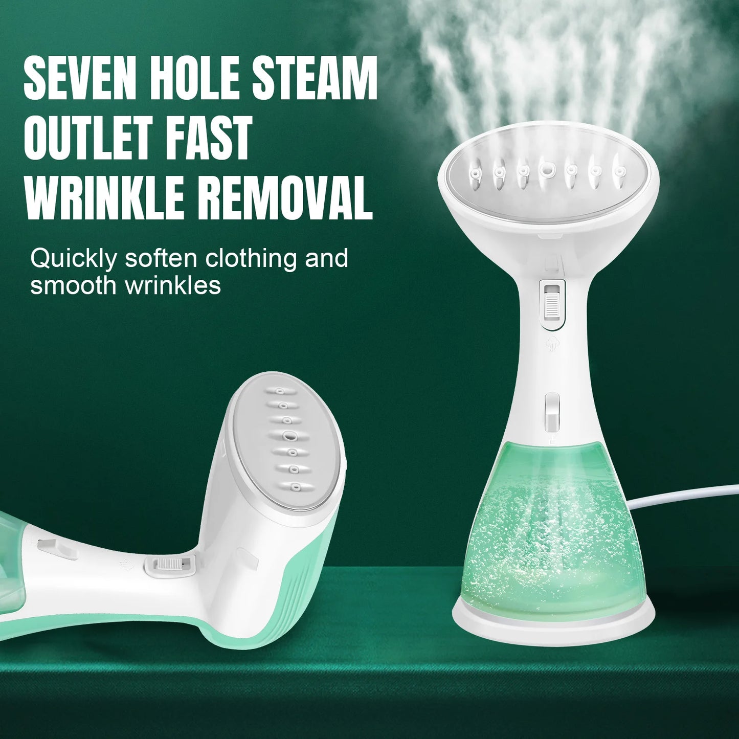 4800W Handheld Garment Steamer Fabric Curtain Clothes Iron Heat Travel Steam for Clothes And Home, 300ML Tank