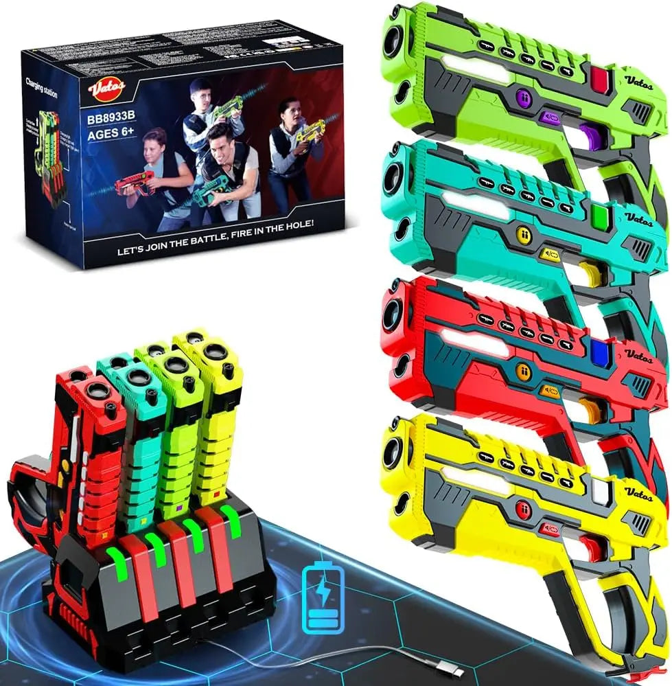 VATOS Infrared Laser Tag Guns Set Toy Electric Pistol Battle Game Boys Girls Kids Group Indoor Outdoor Fun Christmas Birthday Gifts