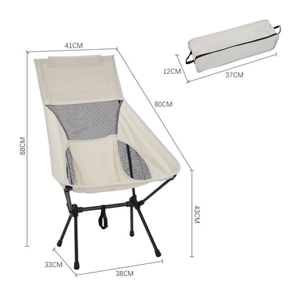 Portable Folding Camping Chair For Camping, Hiking Fishing, Beach Days