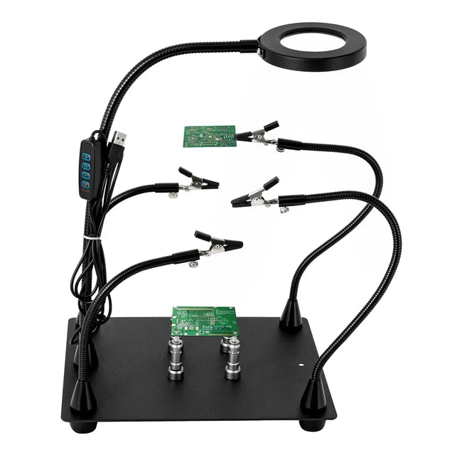 Electronic Repair Tool With Flexible Metal Arm Rust-Proof Soldering Clamp Station For Soldering And Circuit Board Holding Mobile Phone Repair