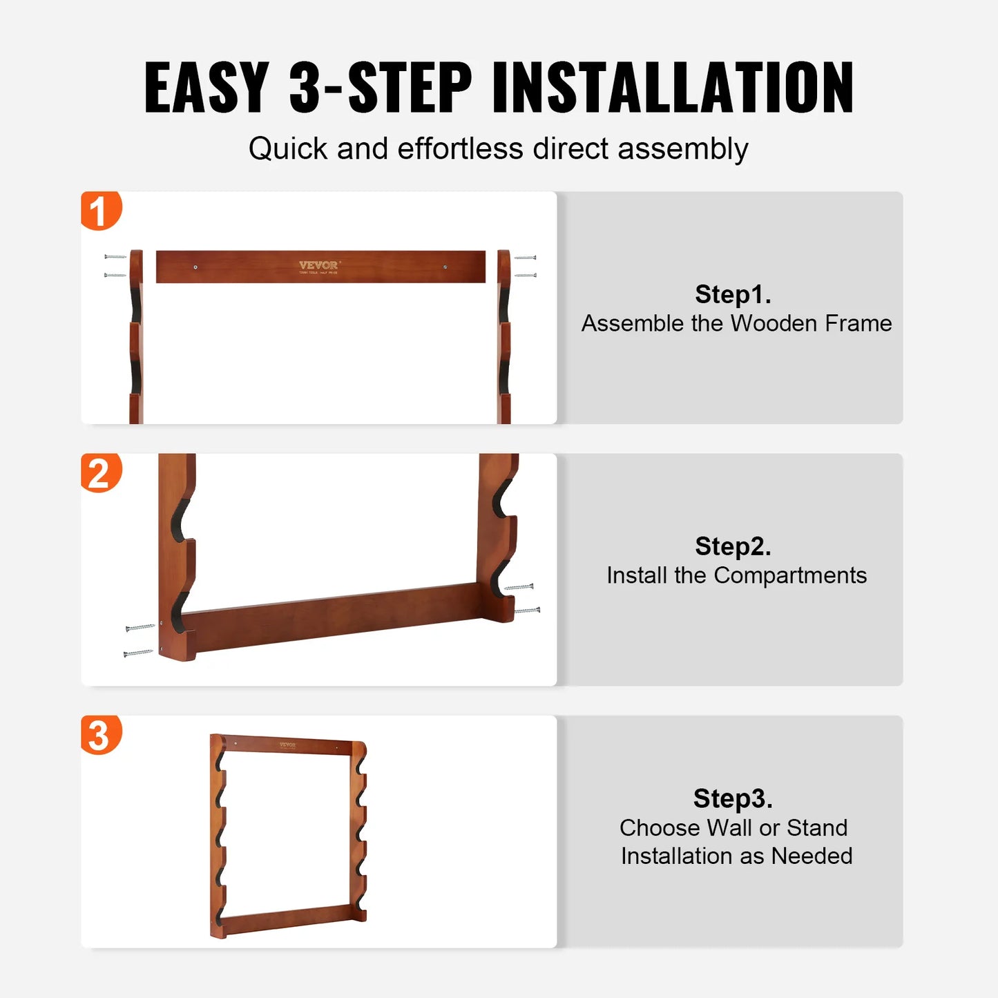 Wall Mounted Wood Gun Rack Gun Display Rack Holds 4/5 Rifles Shotguns 132 Lbs Heavy Duty Rifle Rack With Soft Padding