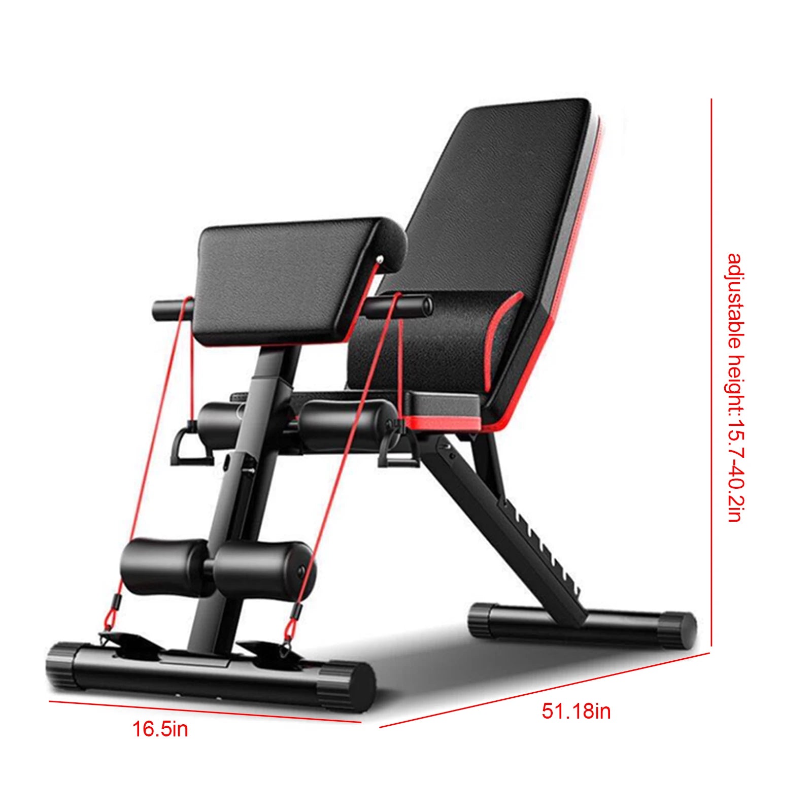 Adjustable Weight Bench 160Kg Weight Capacity Incline Decline Exercise Home Gym for Full Body Strength Training Sit-Up