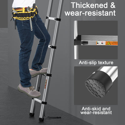 8.5FT/2.6M Multi-Purpose Folding Telescopic Ladder For Decorating Painting In/Outdoor Extendable Portable Loft, 330lb/150kg