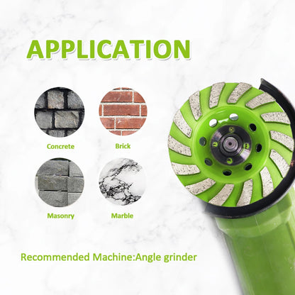 FACHLICH Diamond Grinding Wheel Stone Brick Granite Concrete Polishing Disc Cup Wheel Abrasive Tools 100 / 115 / 125MM