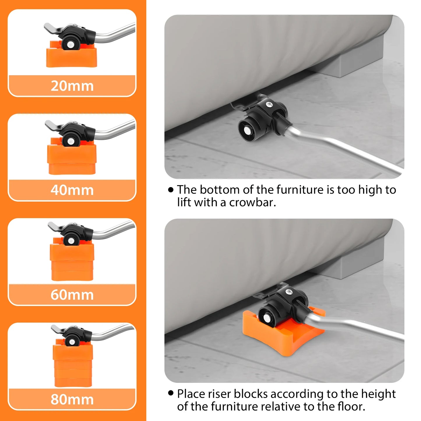 Furniture Transport Roller Set 360 Degree Rotary Wheels, Moving Transport Rollers