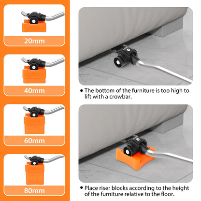 Furniture Transport Roller Set 360 Degree Rotary Wheels, Moving Transport Rollers