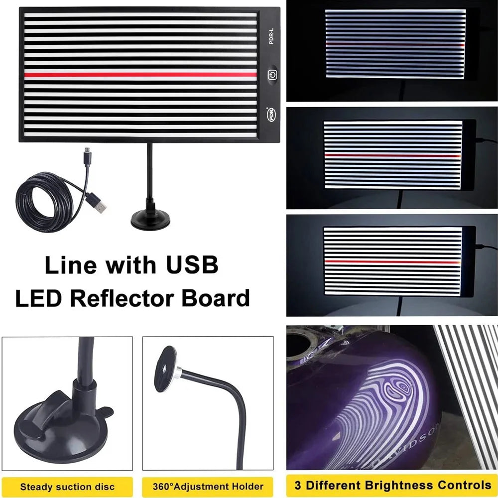 Super PDR Tool Kit, Professional Dent Puller Repair Kit,Complete Auto Body Hail With Glue Gun PDR Light