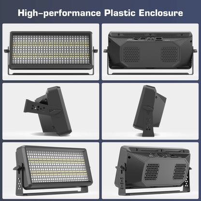 U'King 4Pcs 120W LED Party Strobe Light RGBW Wall Washer Light Bar DMX Strobe Stage Effect Lighting for DJ Disco Church Wedding