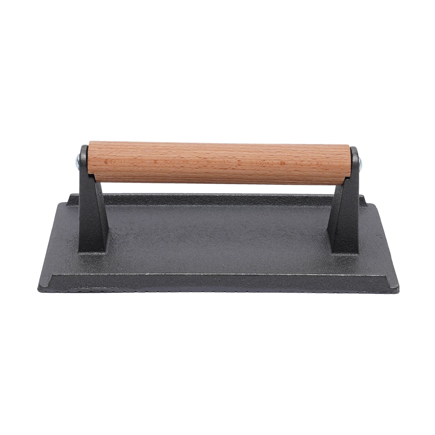 Kitchen Heavy Cast Flat Iron Steak Weight/Bacon Press with Wooden Handle Heavy-Weight Grill Press Commercial Grade Burger