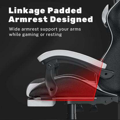 Racing Gaming Chair With Footrest Ergonomic With Lumbar Cushion Headrest Height Adjustable Computer Gamer Chairs