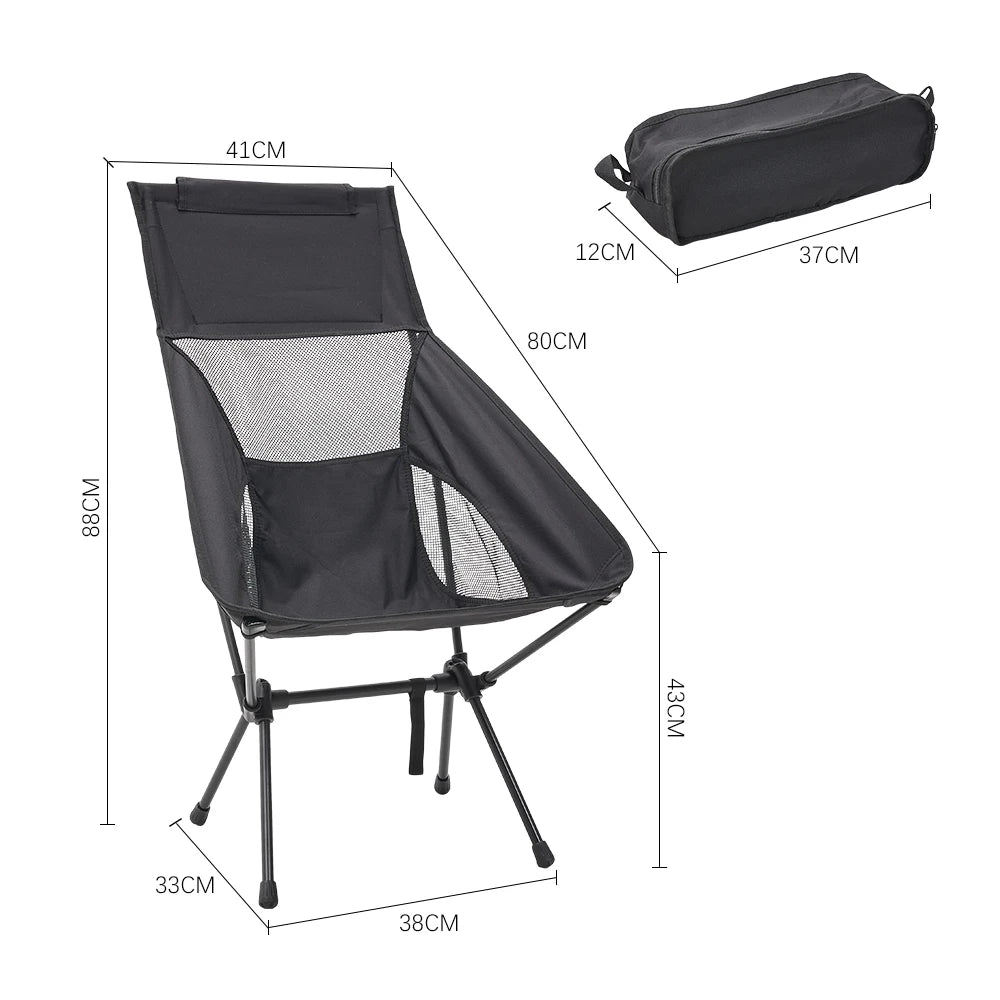 Portable Folding Camping Chair For Camping, Hiking Fishing, Beach Days