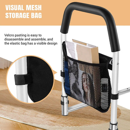 Living Bed Assist Rail Safety Bed Rails for Elderly Adults Bed Rail with Storage Bag Safely Assist Handrail Bar Fall Prevention