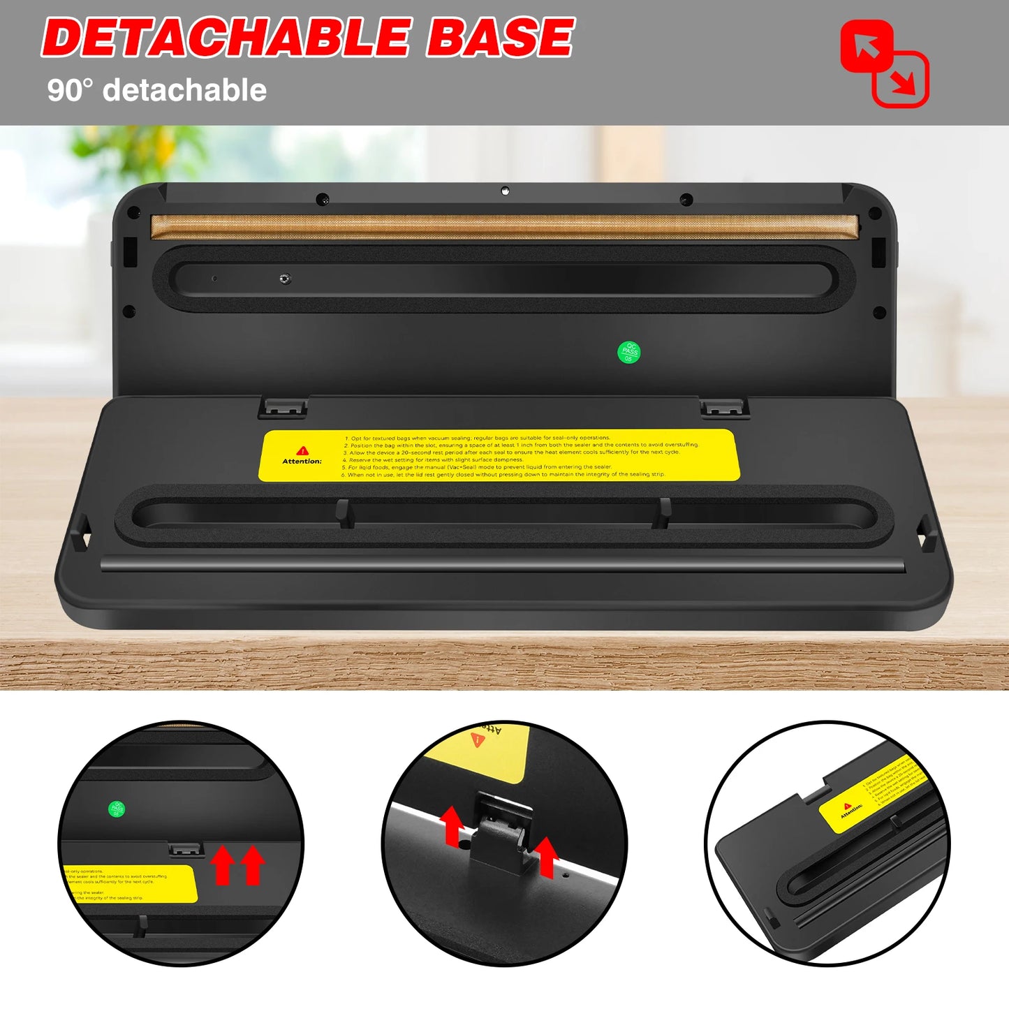 Dayplus Vacuum Sealer Machine Electric Sealing Machine Automatic Food Dry Wet Vaccum Packing Saver with 10 Free Sealing Bags