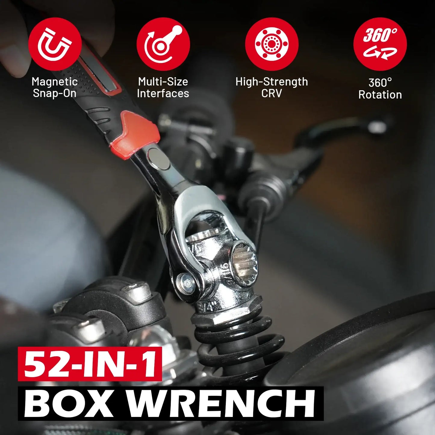 EZARC 52 In 1 Universal Ratchet Socket Multipurpose Wrench With 360 Degree Rotation Hand Tool Bolt Sleeve Multi-Tool
