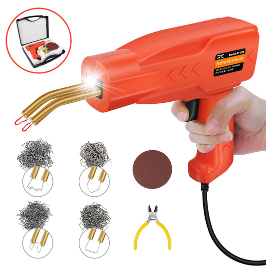Dayplus 150W Plastic Welding Machine Car Bumper Repair Kit, 800Pcs Hot Staples Welding Repairing Machine Repair Kit for Car