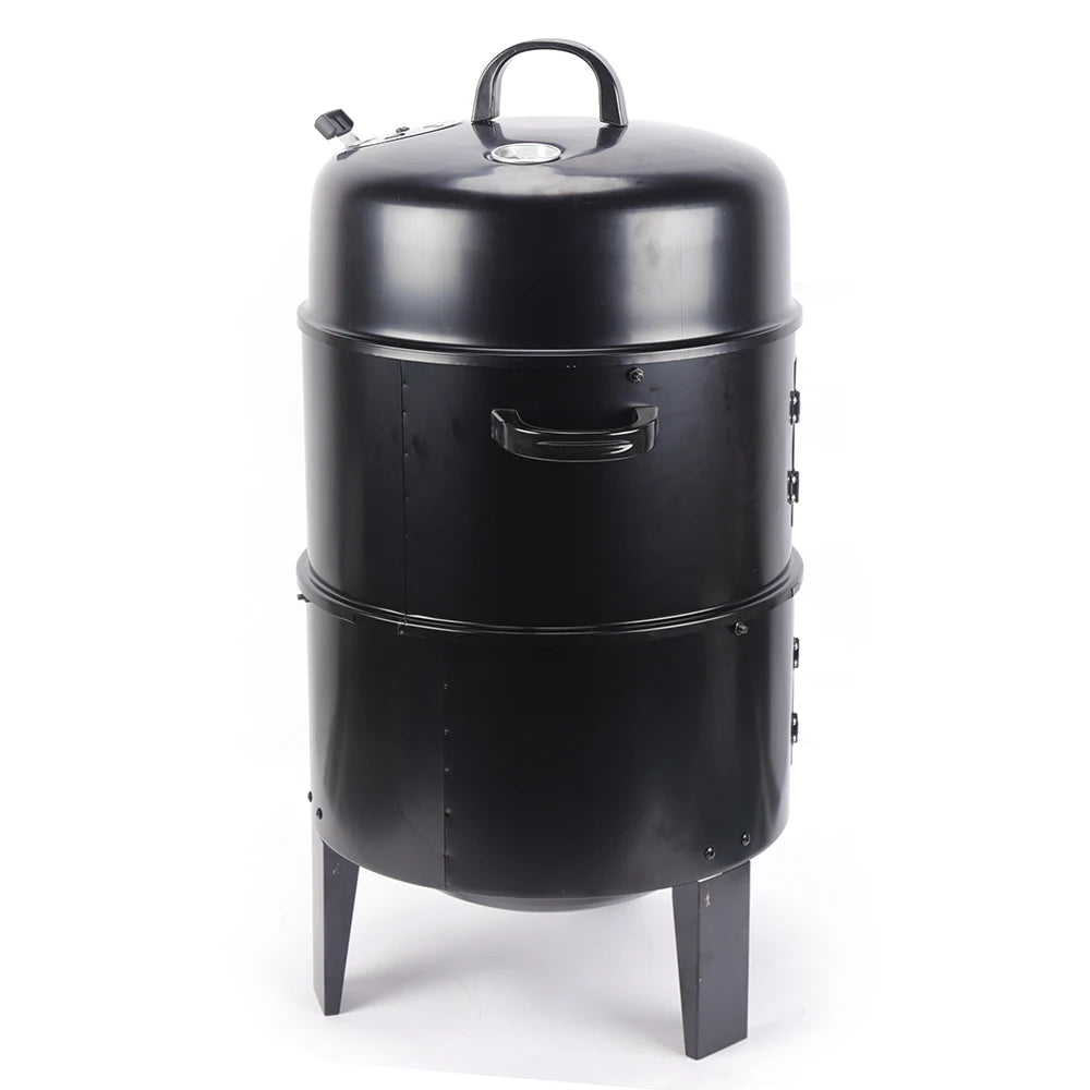 BBQ Smoker Oven Charcoal Smoker Smoker Cabinet Smoker Bin Thermometer for Outdoor Barbecue Meat Food