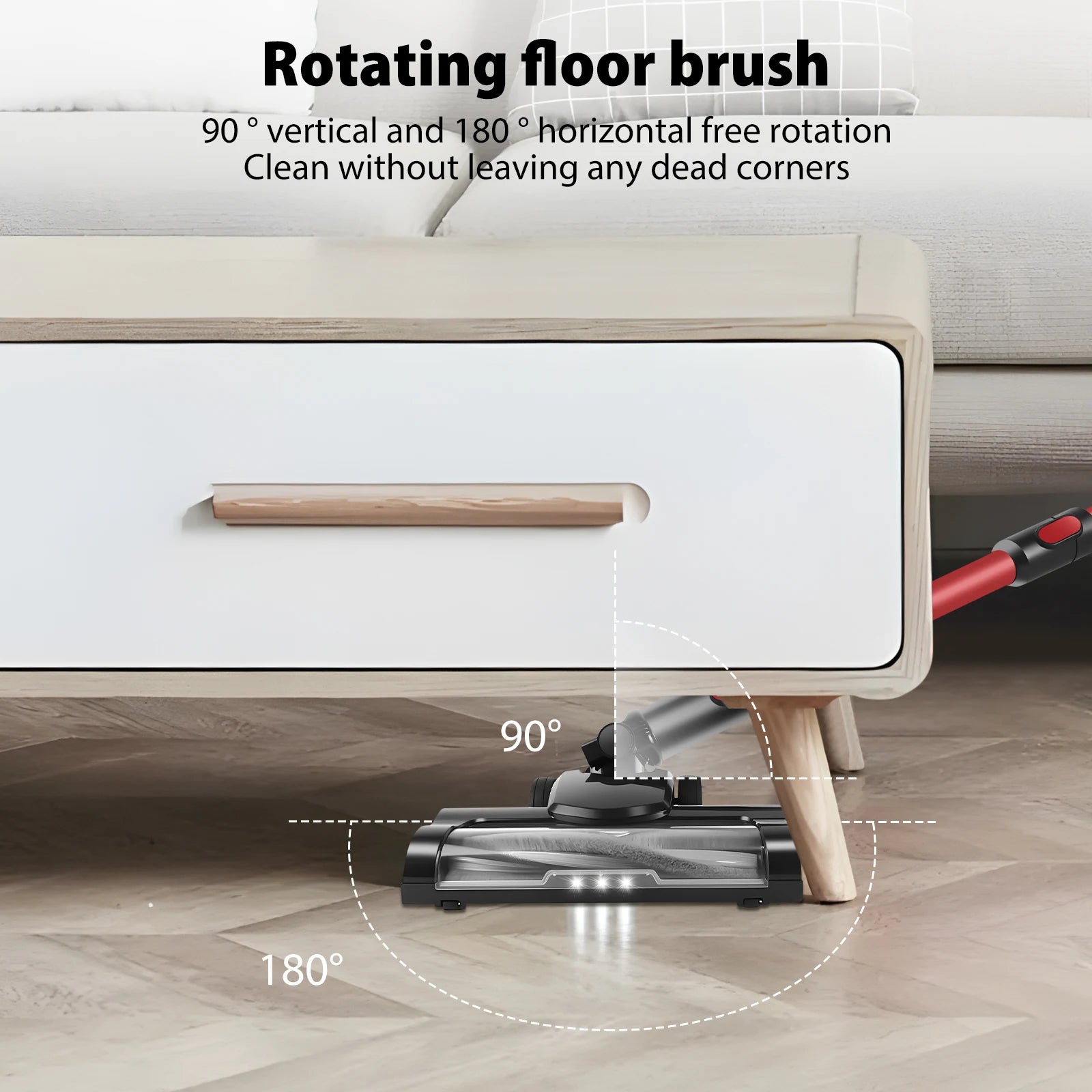 Cordless Vacuum Cleaner,3800W 6 in 1 Lightweight Handheld Stick Vacuum,2 Speed 30Kpa, For Home Floor Carpet Car Pet Hair