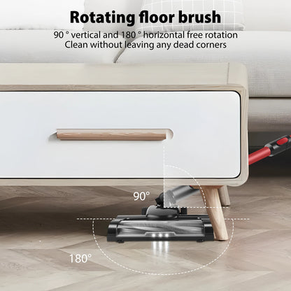 Cordless Vacuum Cleaner,3800W 6 in 1 Lightweight Handheld Stick Vacuum,2 Speed 30Kpa, For Home Floor Carpet Car Pet Hair