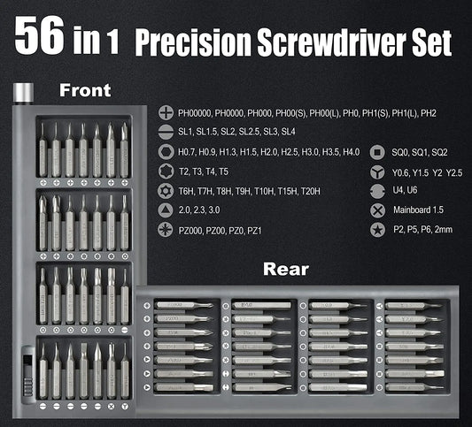EZARC 57 in 1 Precision Screwdriver Set, Magnetic Phillips Torx Screwdriver, Professional Repair Hand Tools Kit for Iphone PC