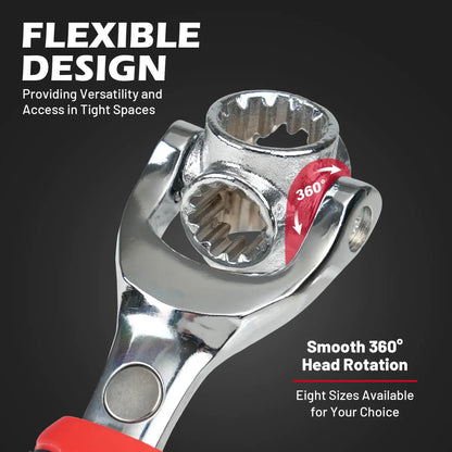 EZARC 52 In 1 Universal Ratchet Socket Multipurpose Wrench With 360 Degree Rotation Hand Tool Bolt Sleeve Multi-Tool